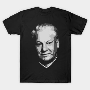 Boris Yeltsin Black and White T-Shirt